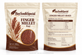 BuySouthSpecial Finger Millet (Ragi) - Raw Grain - 500 g - proposed front and back packaging mockup